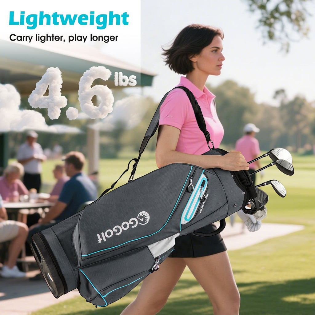 Golf Cart Bag Lightweight Portable Golf Club Organizer Bag
