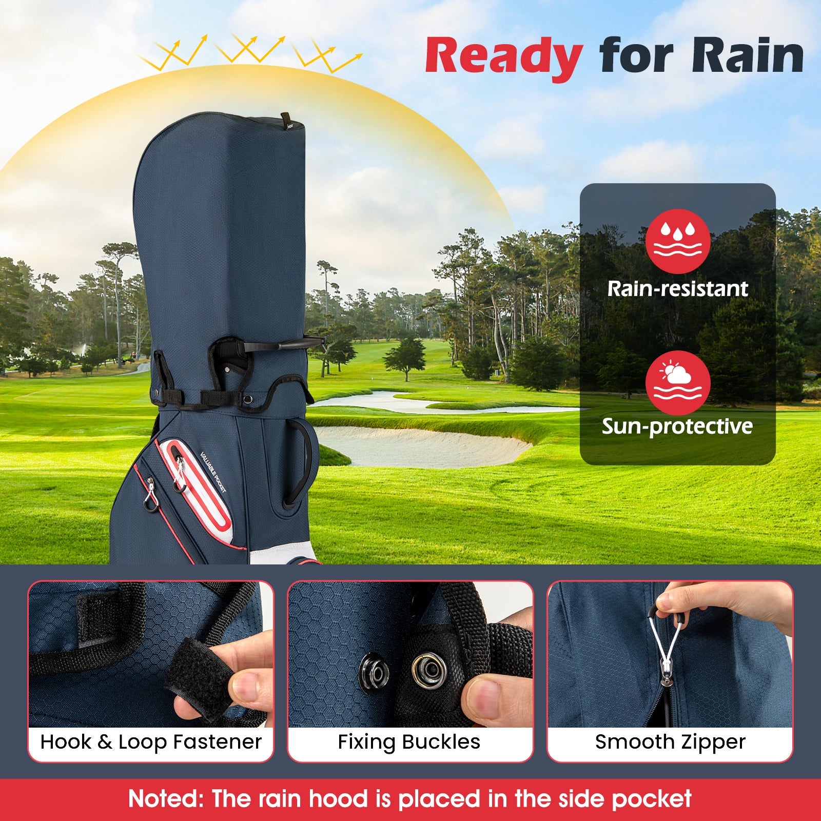 Golf Cart Bag Lightweight Portable Golf Club Organizer Bag