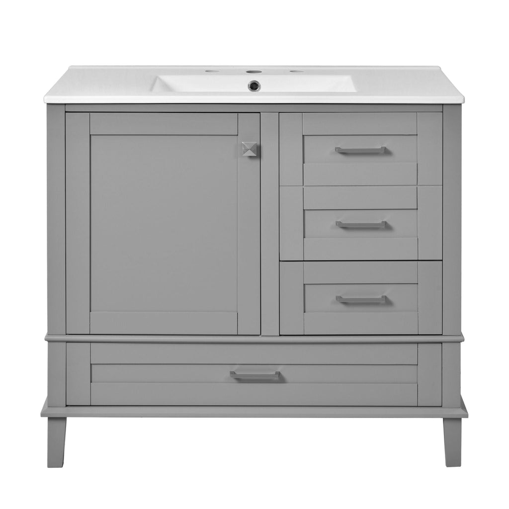 Traditional Bathroom Vanity Set With Soft Close Doors