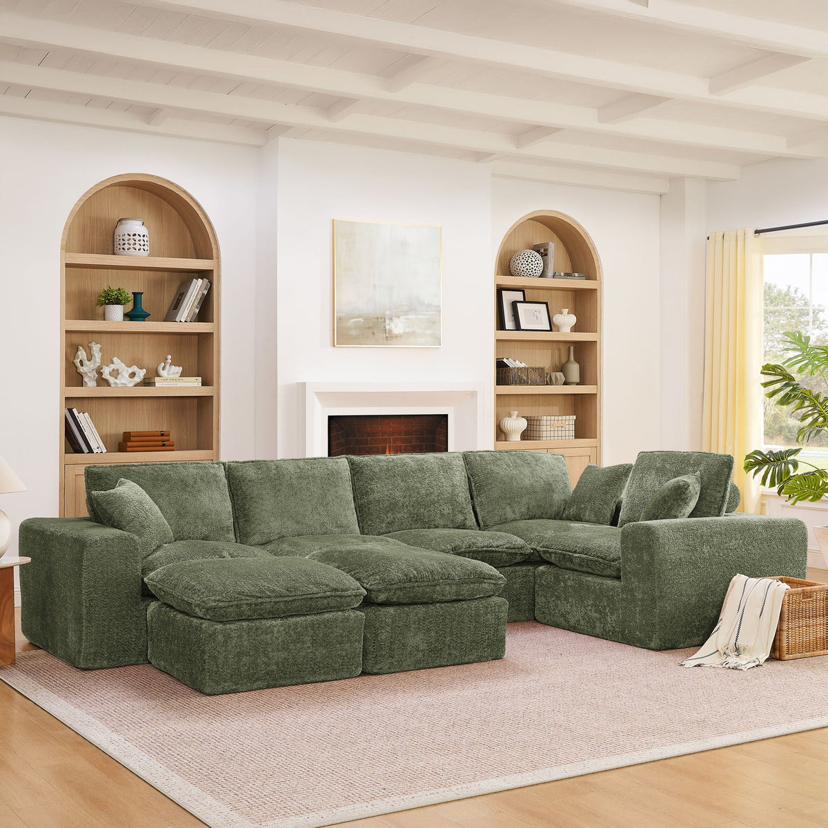 Sectional Sofa With Moveable Ottoman