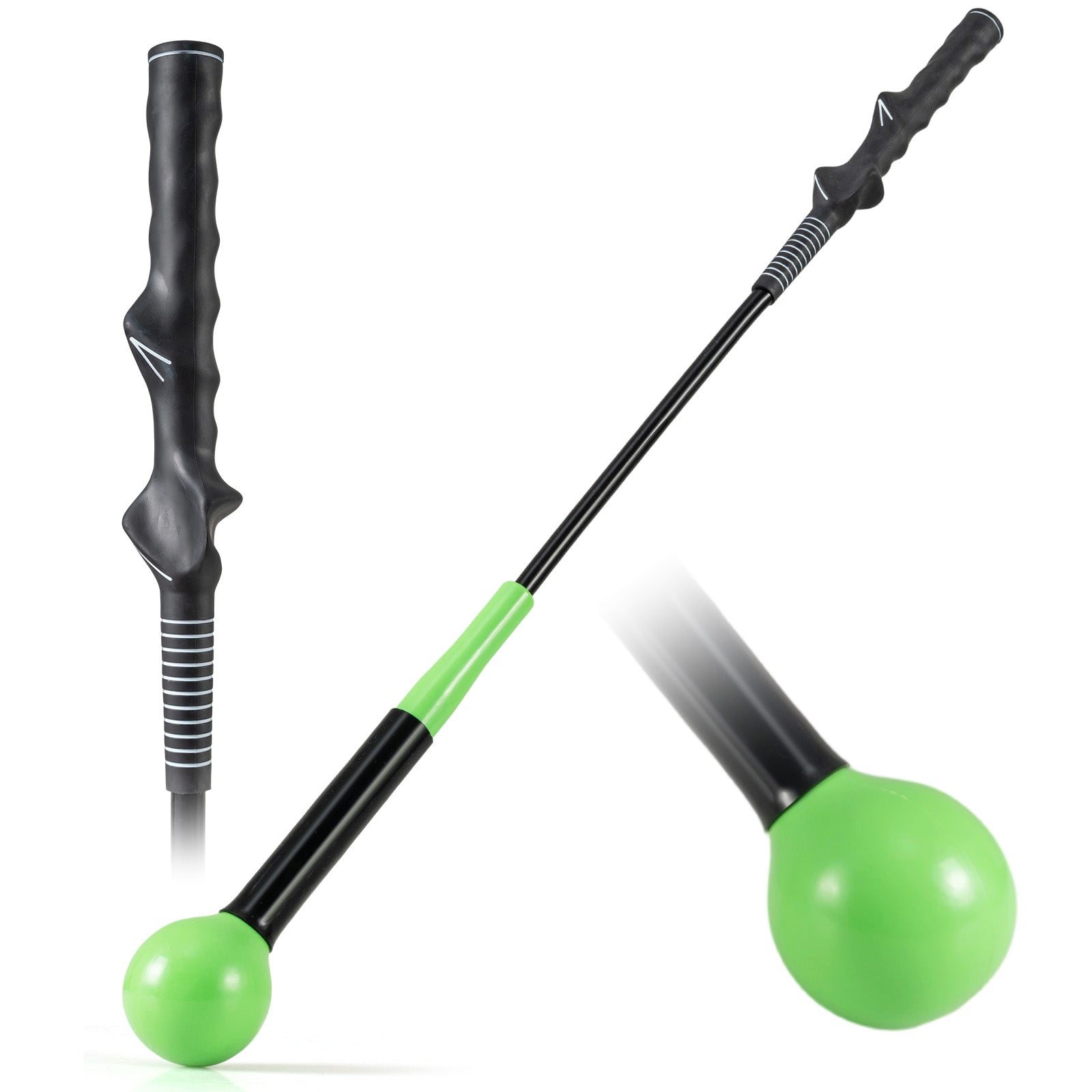 31.5 Inch Golf Swing Trainer Aid with Weighted Head for Grip Rhythm Balance