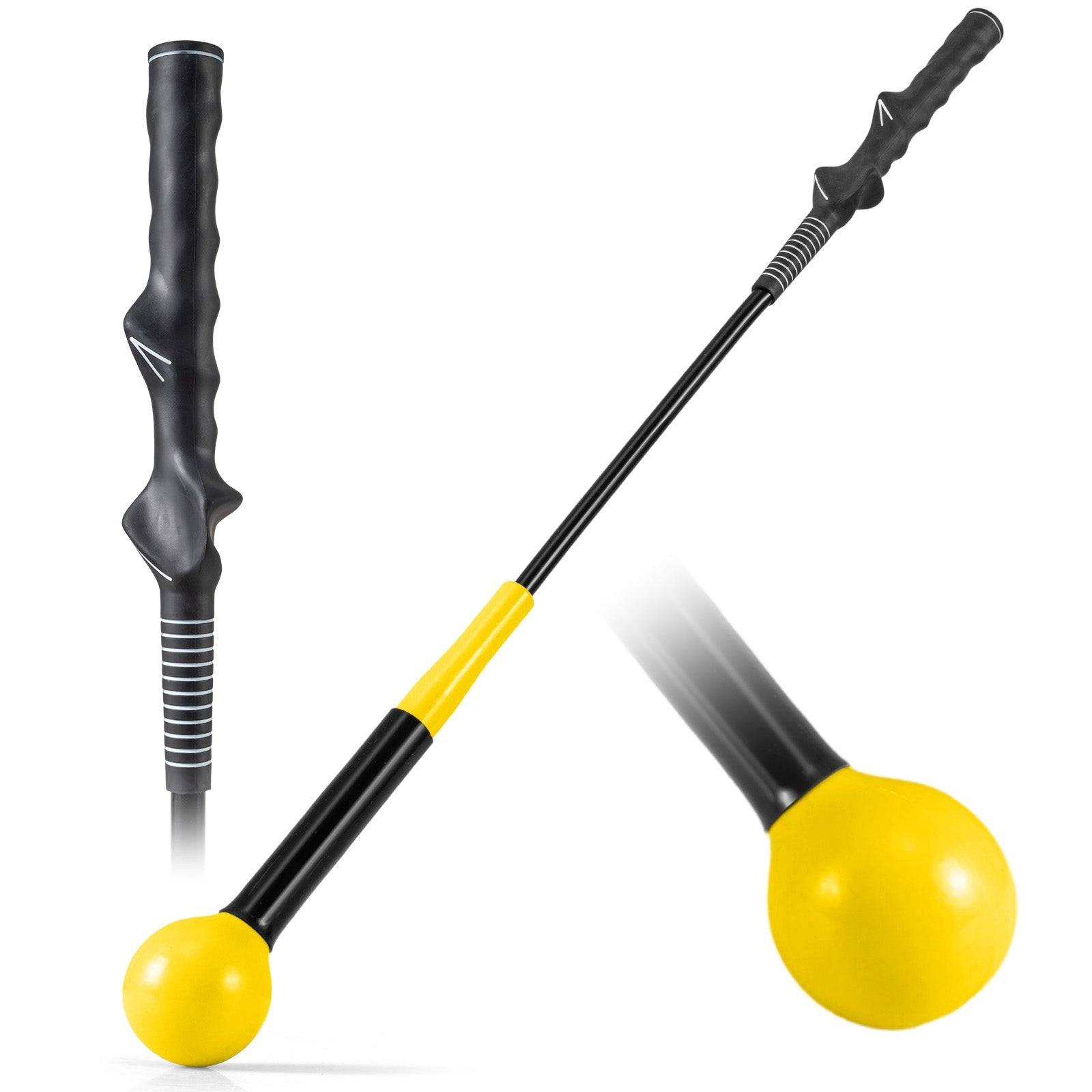 31.5 Inch Golf Swing Trainer Aid with Weighted Head for Grip Rhythm Balance
