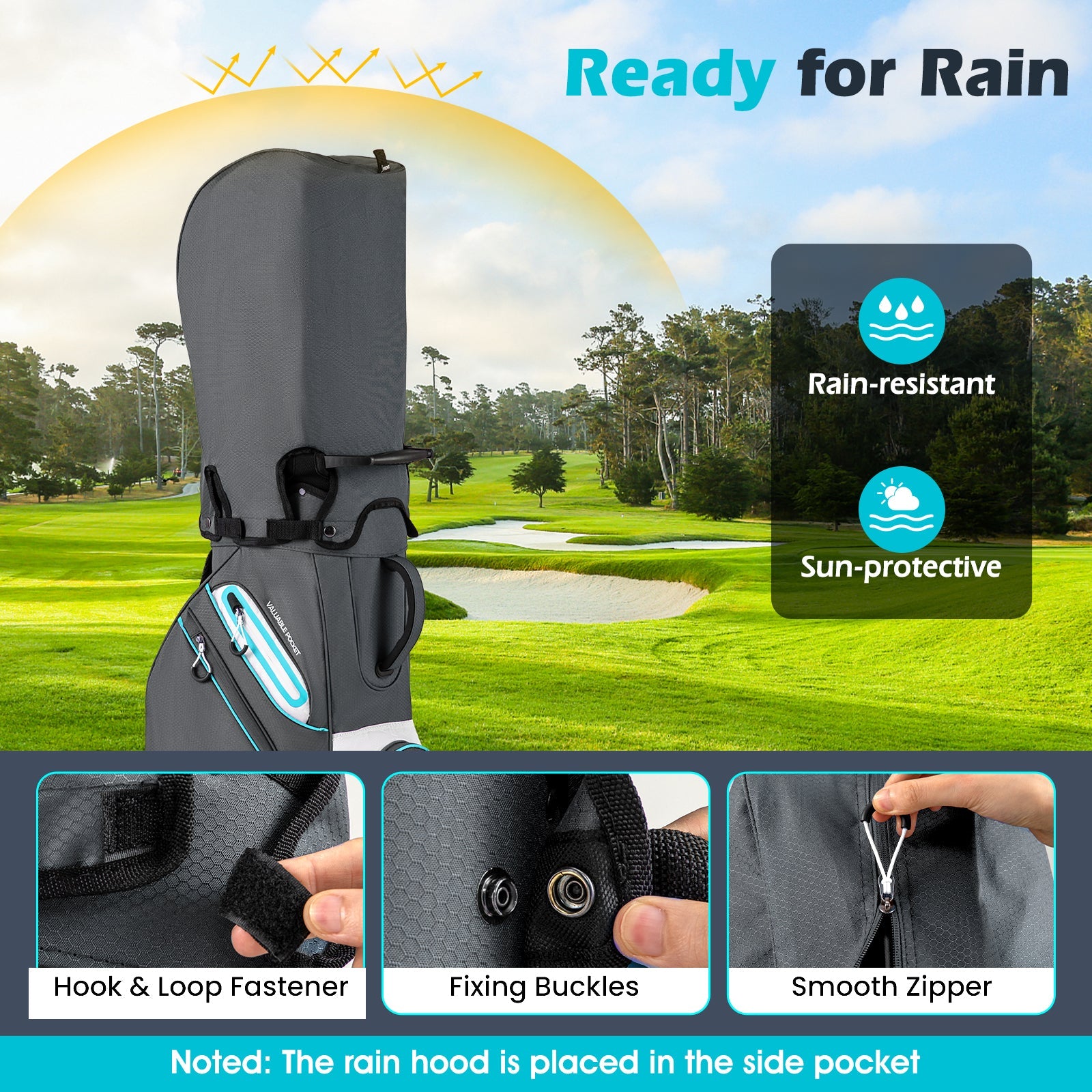 Golf Cart Bag Lightweight Portable Golf Club Organizer Bag