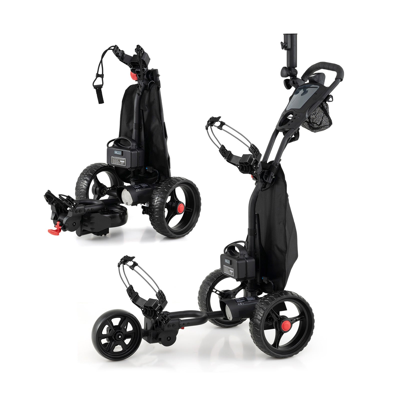 3 Wheel Golf Bag Cart with Adjustable Handle and 9 Speed Settings