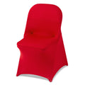 50 Pcs Red Stretch Chair Covers, Snug Fit For Weddings