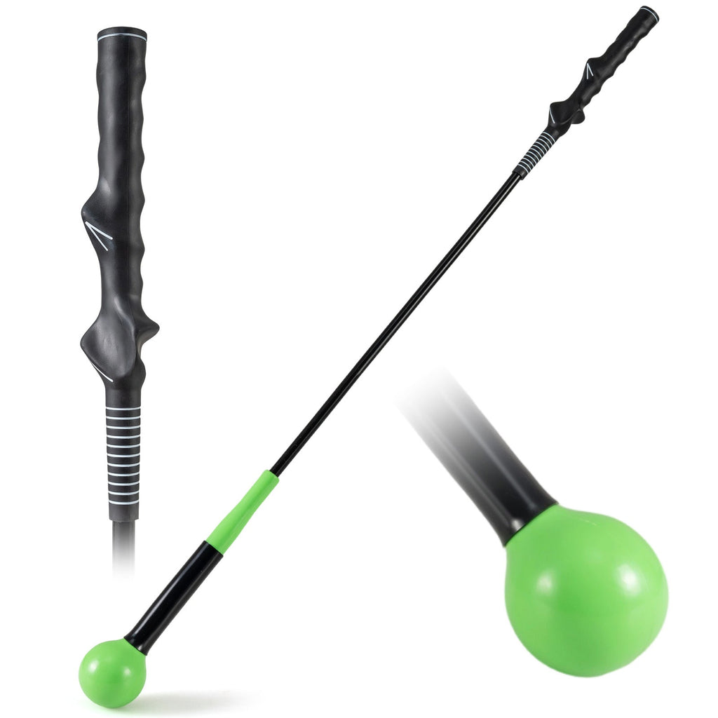 40 Inch Golf Swing Trainer Aid with Weighted Head for Grip Rhythm Balance