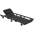 40 Inch Rolling Creeper Padded Mechanic Cart with Adjustable Backrest and Headrest