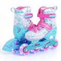4-Size Adjustable Kids Inline Skates for Beginners Ages 5-7
