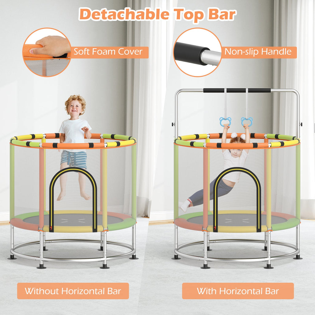 55" Kids Trampoline Gift for for 3-6 Years Old Boys and Girls