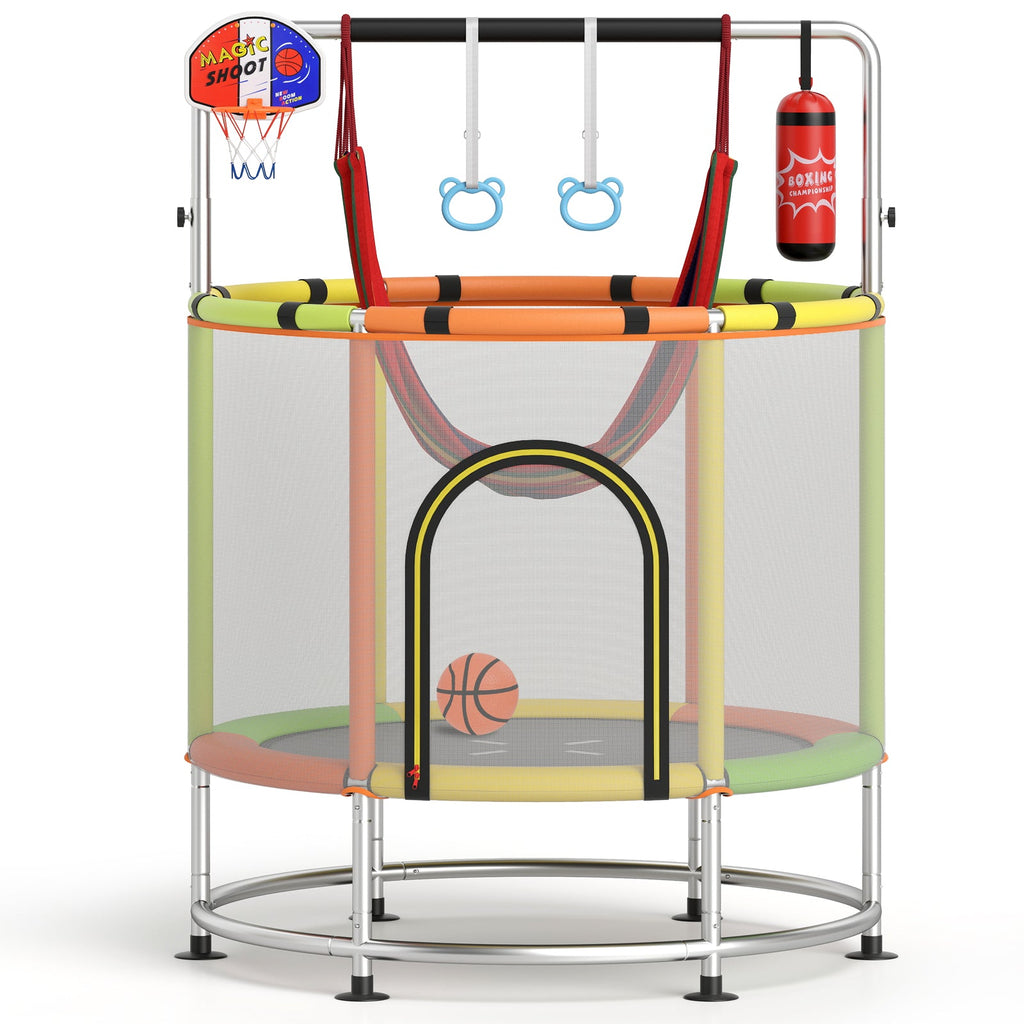 55" Kids Trampoline Gift for for 3-6 Years Old Boys and Girls