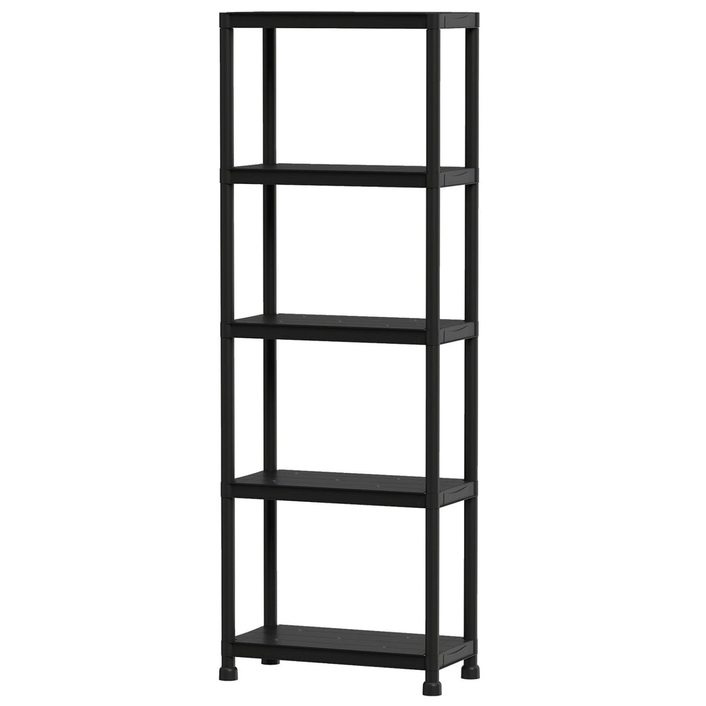 4-Tier Heavy-Duty Plastic Storage Shelves Freestanding Garage Shelving Unit