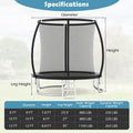 8FT Outdoor Heavy-Duty Recreational Trampoline