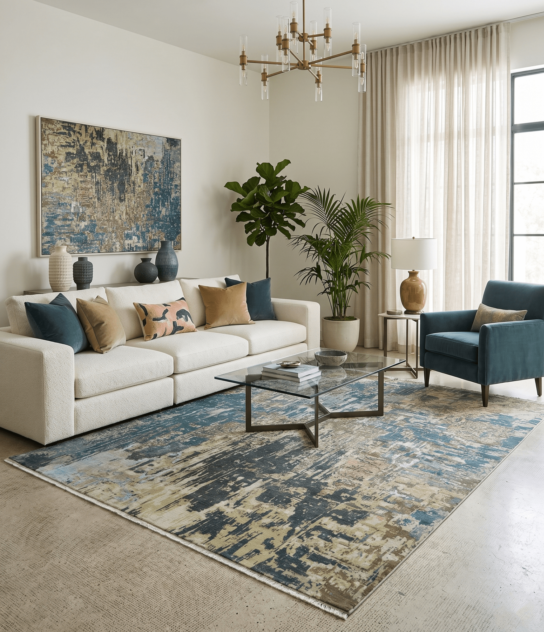 9x12 Fine Hand Knotted Brown Multicolor Modern Abstract Wool Area Rug