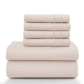 6Pc Brushed Microfiber Solid Sheet Set