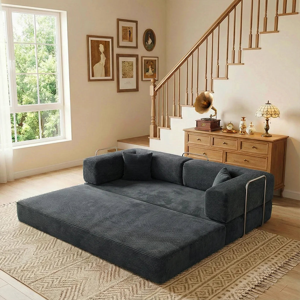 Queen Size Futon Sofa Bed 79" Convertible Couch