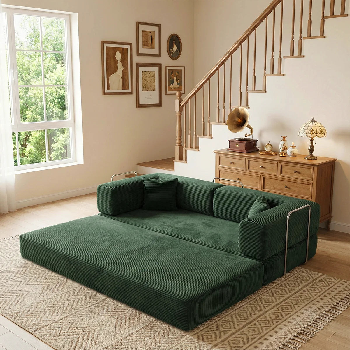 Queen Size Futon Sofa Bed 79" Convertible Couch