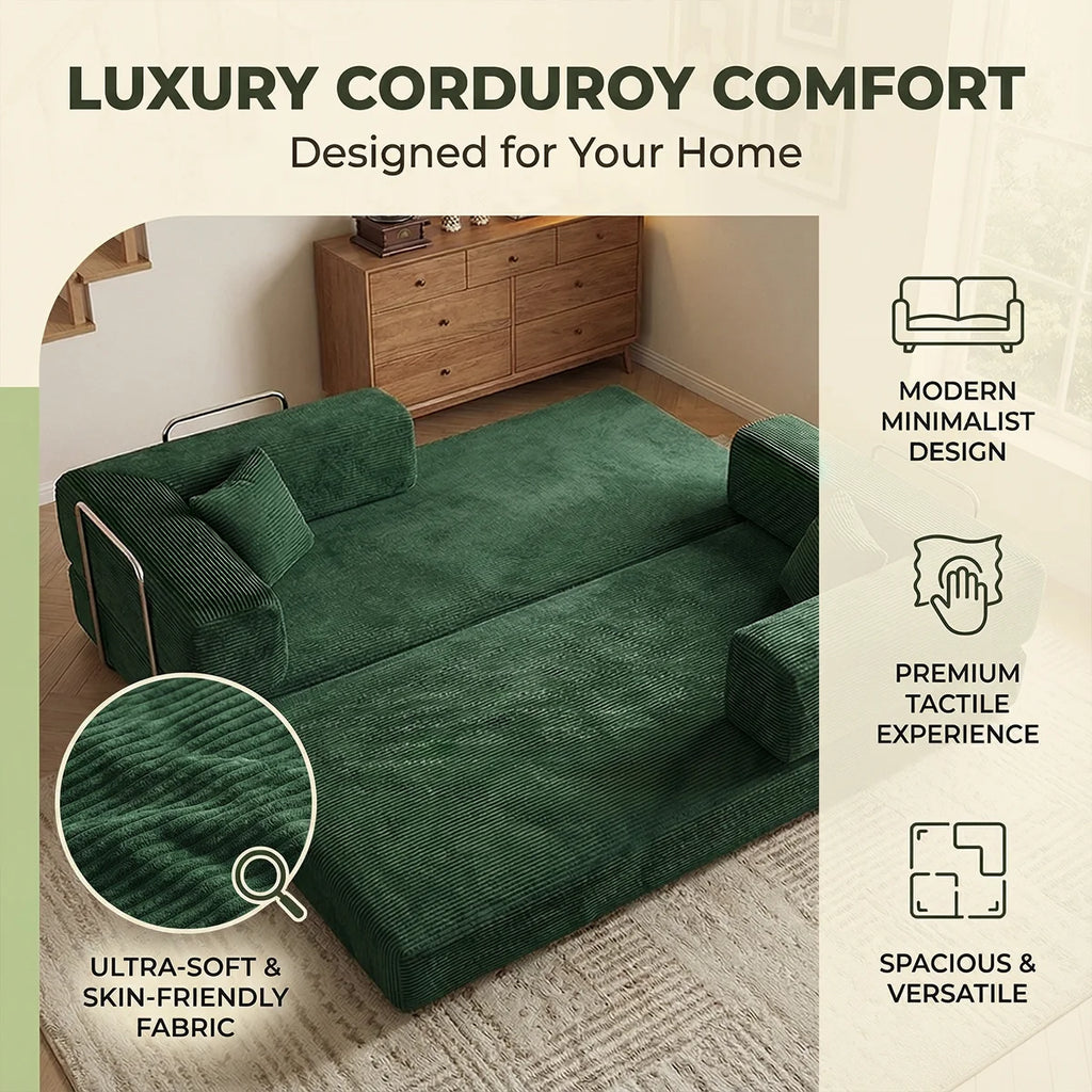 Queen Size Futon Sofa Bed 79" Convertible Couch
