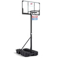 Foldable Basketball Hoop 7.54-10 ft Stepless Adjustable with PC Backboard
