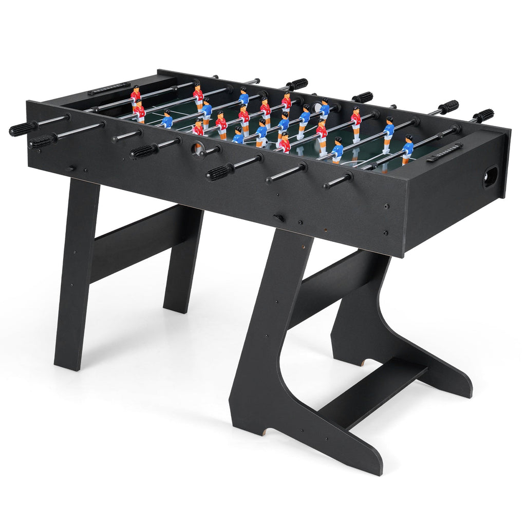 Folding Foosball Table with 22 Players and Slide Scorers Space-Saving Game Table