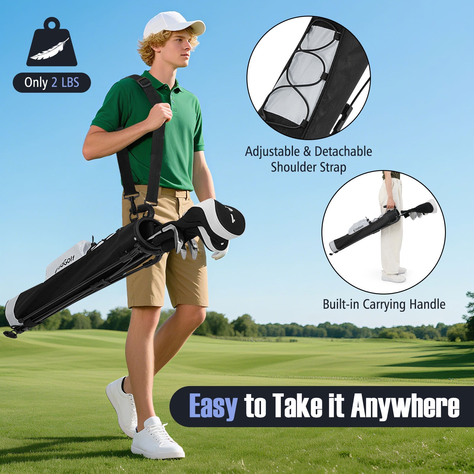 Golf Stand Bag Lightweight Golf Bag for The Driving Range