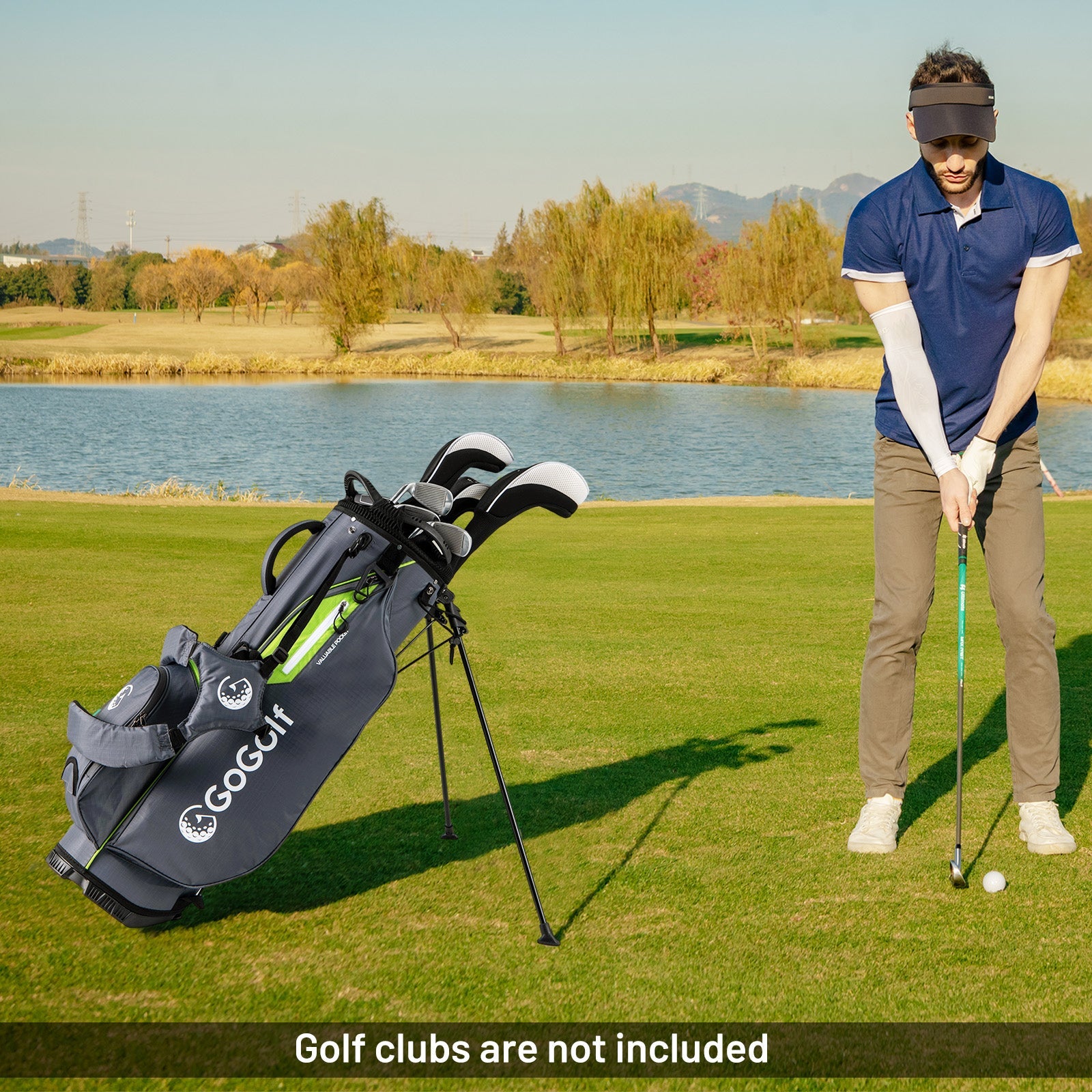 Golf Stand Bag Lightweight Golf Bag with 8 Way Top Dividers and 5 Zippered Pockets