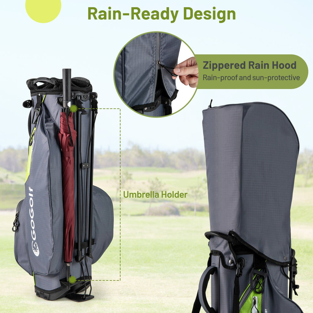 Golf Stand Bag Lightweight Golf Bag with 8 Way Top Dividers and 5 Zippered Pockets