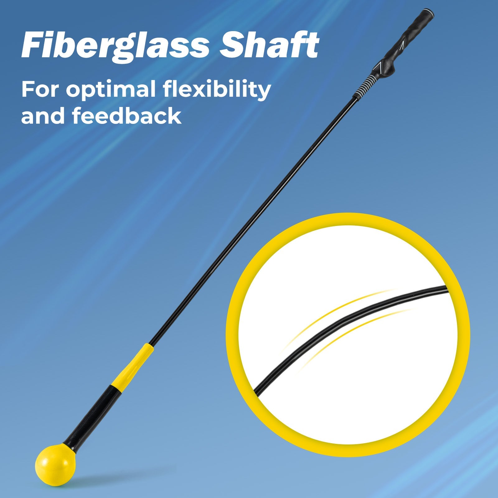 Golf Swing Trainer Aid 47inch/40inch/31.5inch Warm-up Practice Stick with Weighted Head for Grip