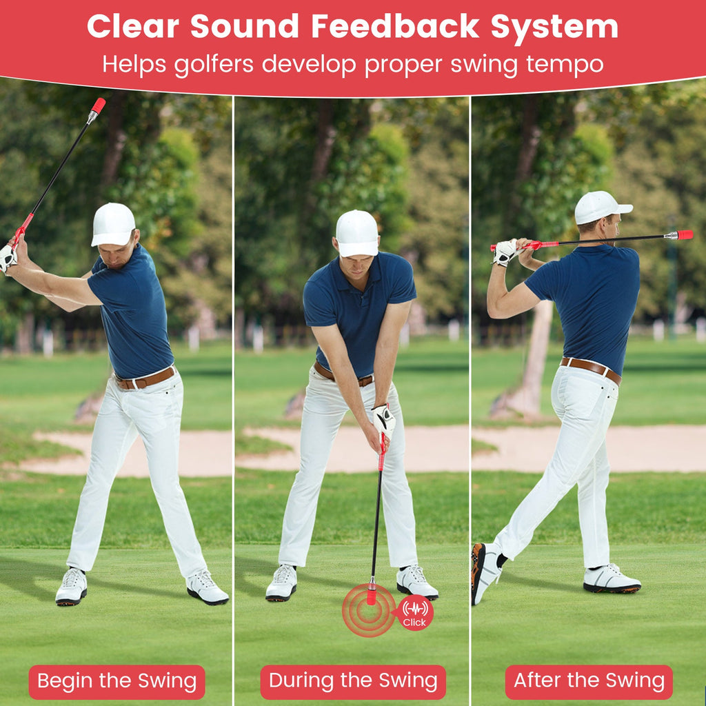 Golf Swing Trainer Click Stick Swing Training Aid for Speed Flexibility Balance