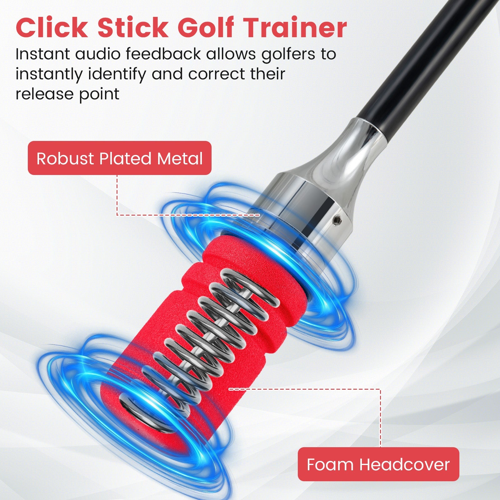 Golf Swing Trainer Click Stick Swing Training Aid for Speed Flexibility Balance