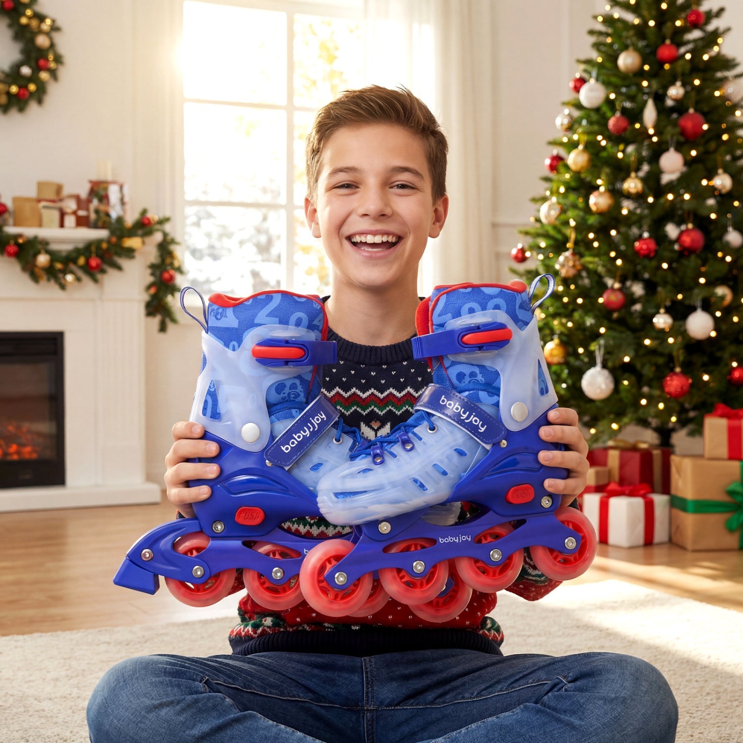Kids Inline Skates with Light Up Wheels for Beginners Ages 9-14