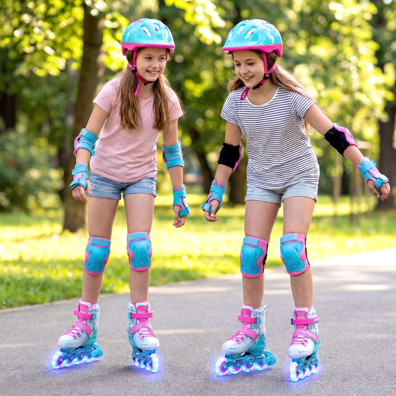 Kids Inline Skates with Light Up Wheels for Beginners Ages 9-14