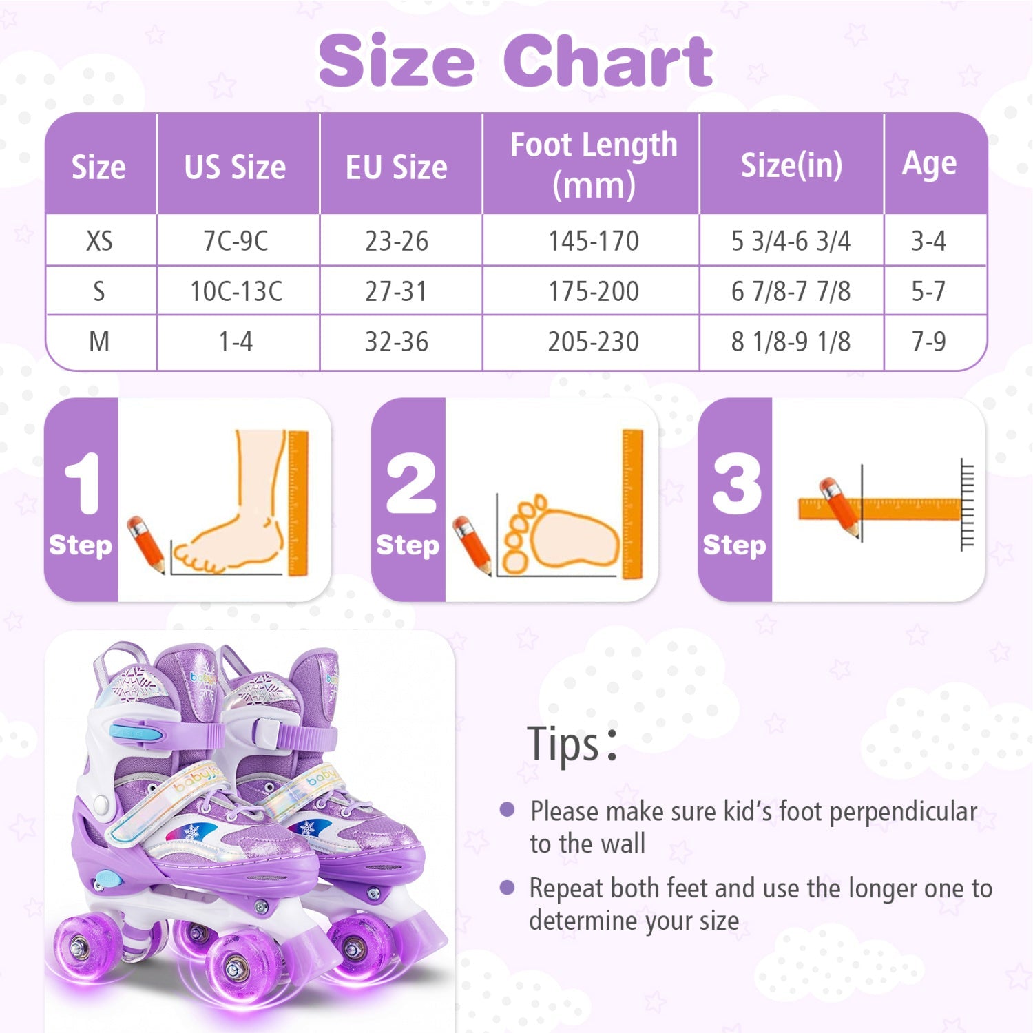 Kids Roller Skates for Girls Boys with Light-up Wheels and Safety Protection