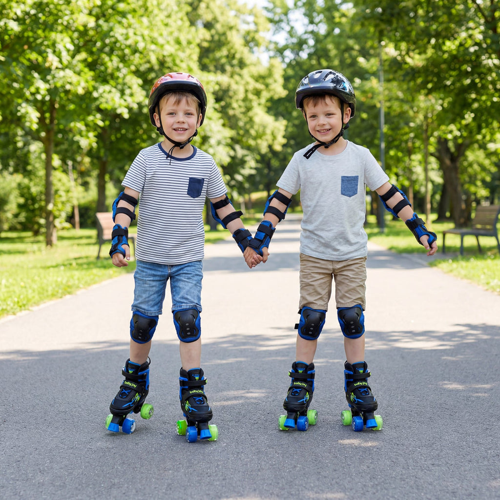 Kids Roller Skates for Girls Boys 4 Sizes Adjustable Quad Skates with Light-up Wheels