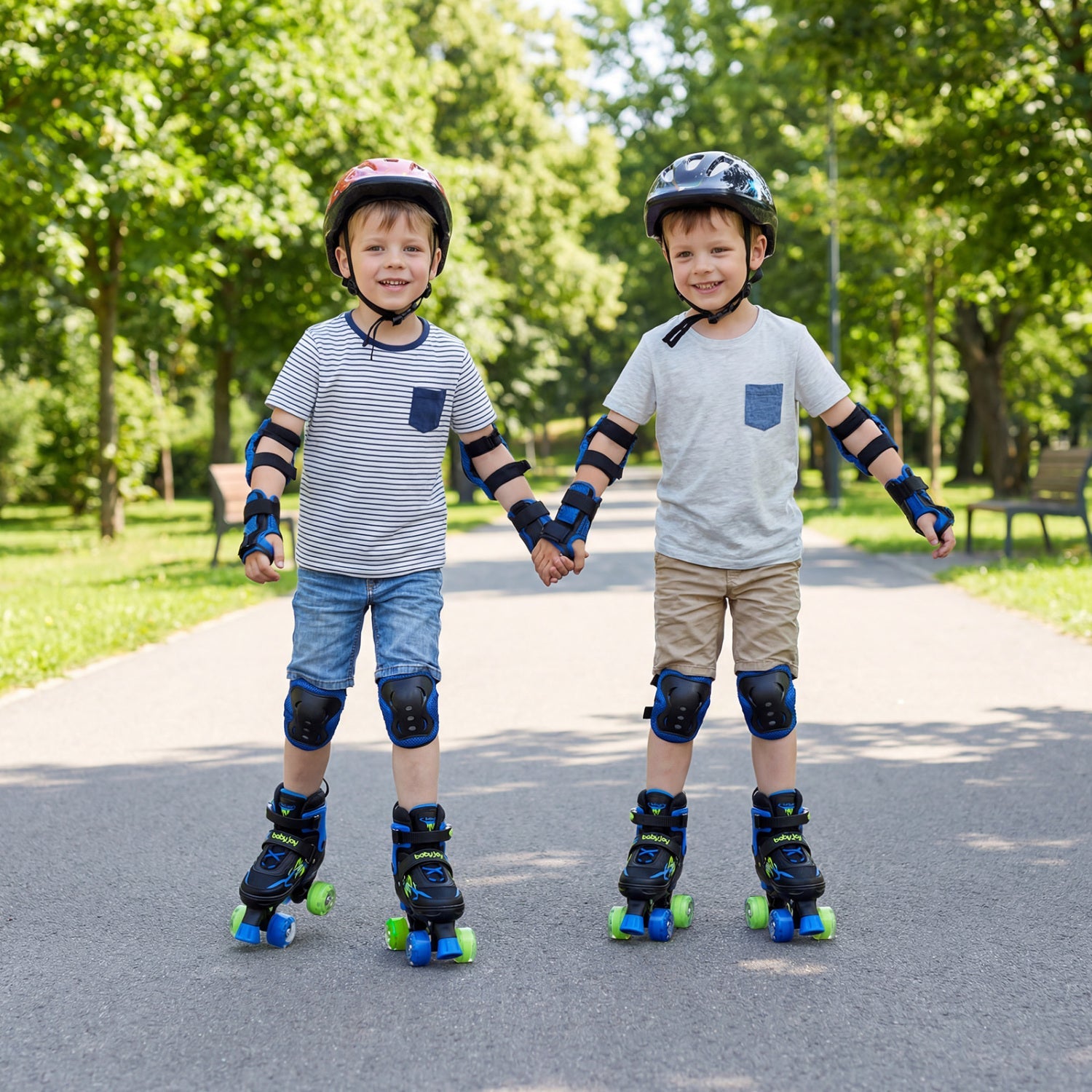 Kids Roller Skates for Girls Boys 4 Sizes Adjustable Quad Skates with Light-up Wheels