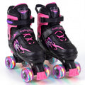 Kids Roller Skates for Girls Boys Teens 4 Sizes Adjustable Quad Skates with Light-up Wheels