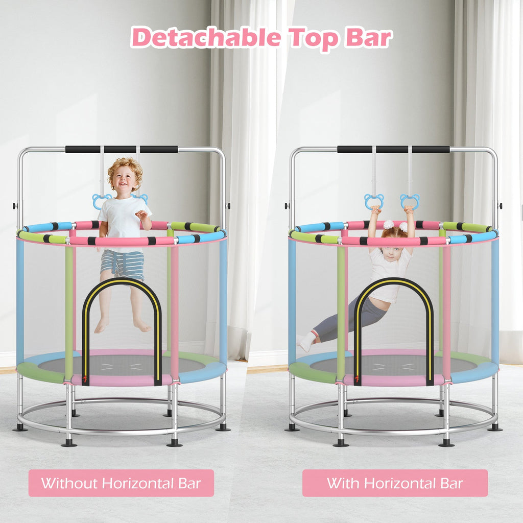 55" Kids Trampoline Gift for for 3-6 Years Old Boys and Girls