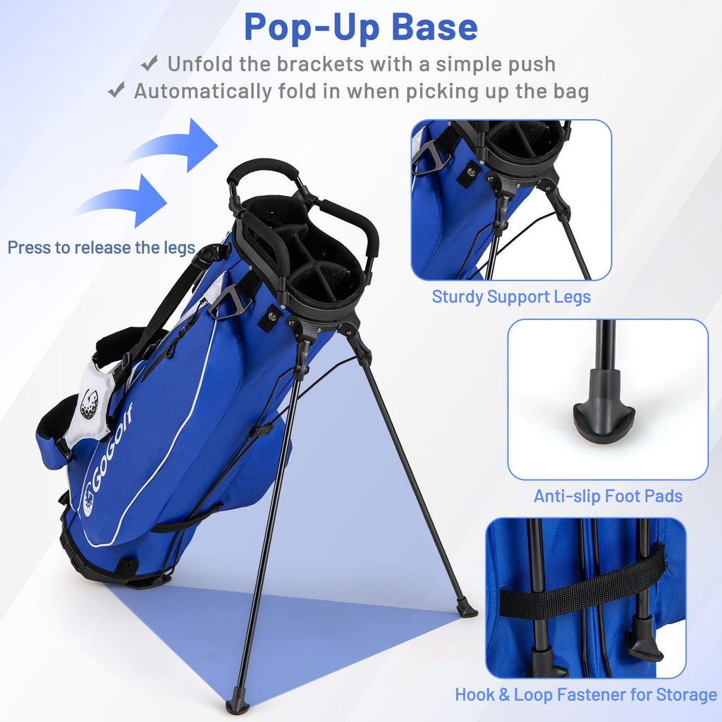 Men's Complete Golf Clubs and Bag Set with Headcovers and Putter-Blue