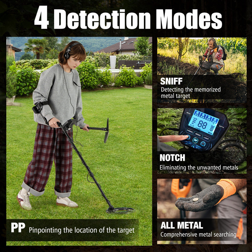 Metal Detector with Backlit LCD Display and Advanced DSP Chip