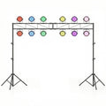 Portable Lighting Truss System Height Adjustable DJ Light Stand with 2 Folding Tripods