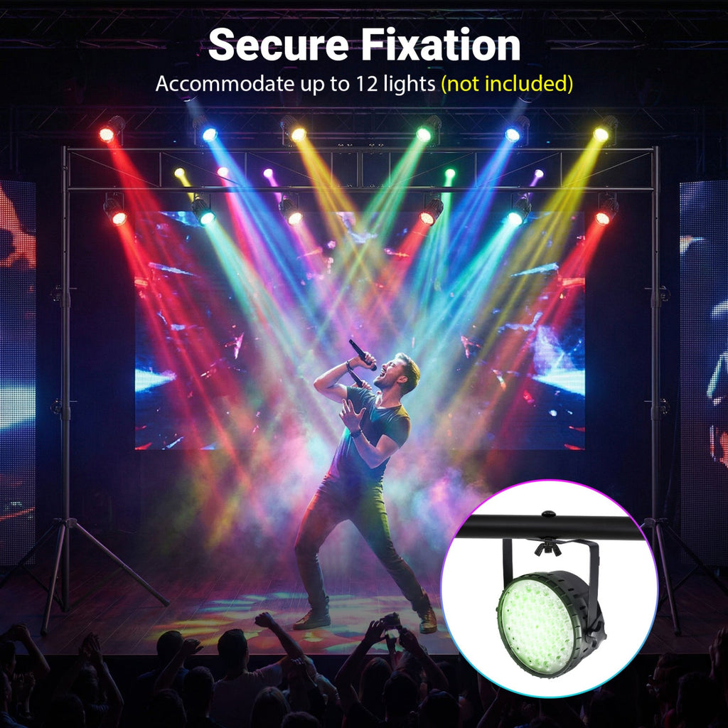 Portable Lighting Truss System Height Adjustable DJ Light Stand with 2 Folding Tripods