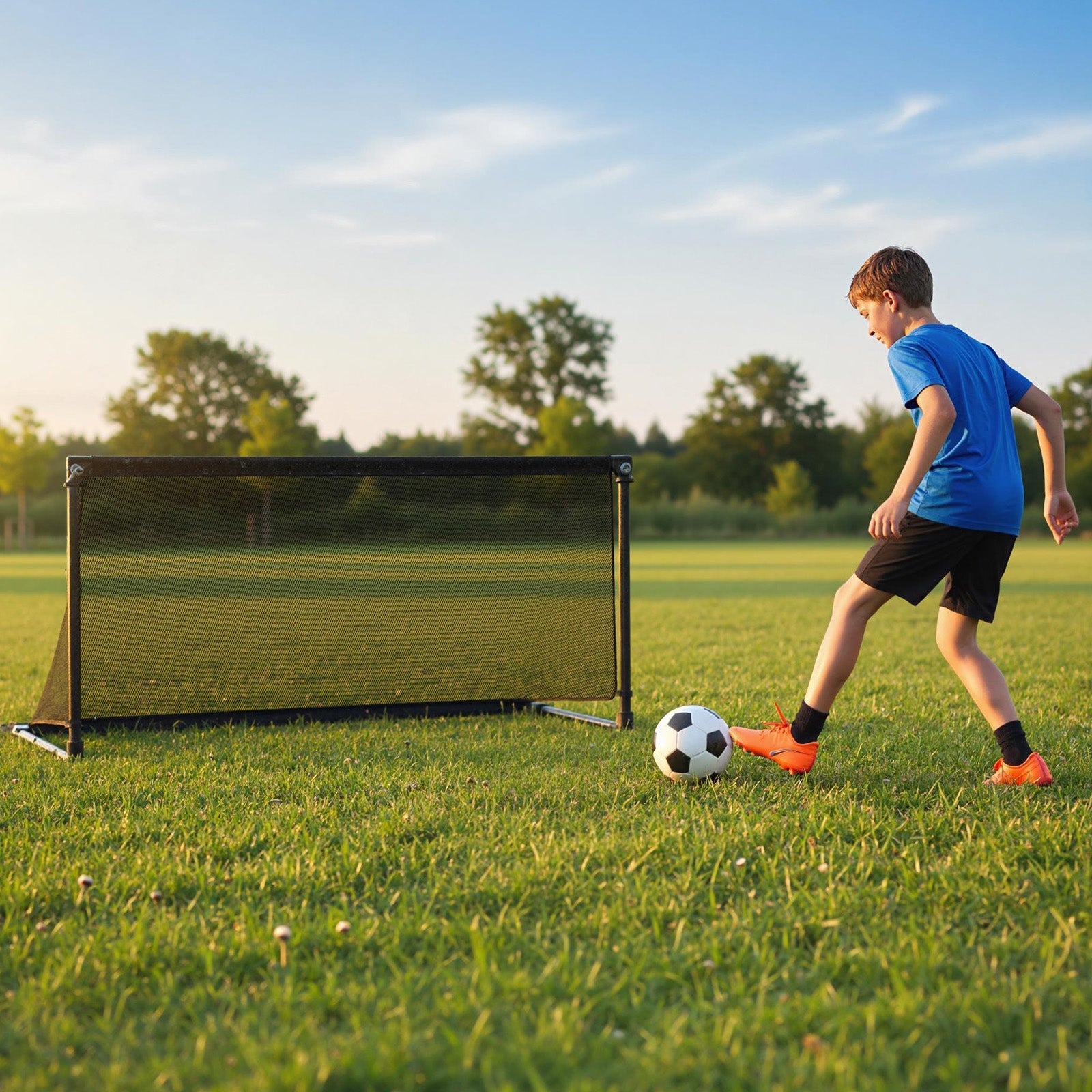 Portable POP Up Toddler Soccer Net with Metal Frame