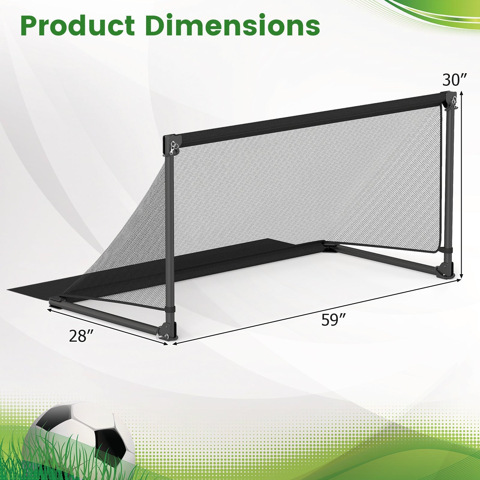 Portable POP Up Toddler Soccer Net with Metal Frame