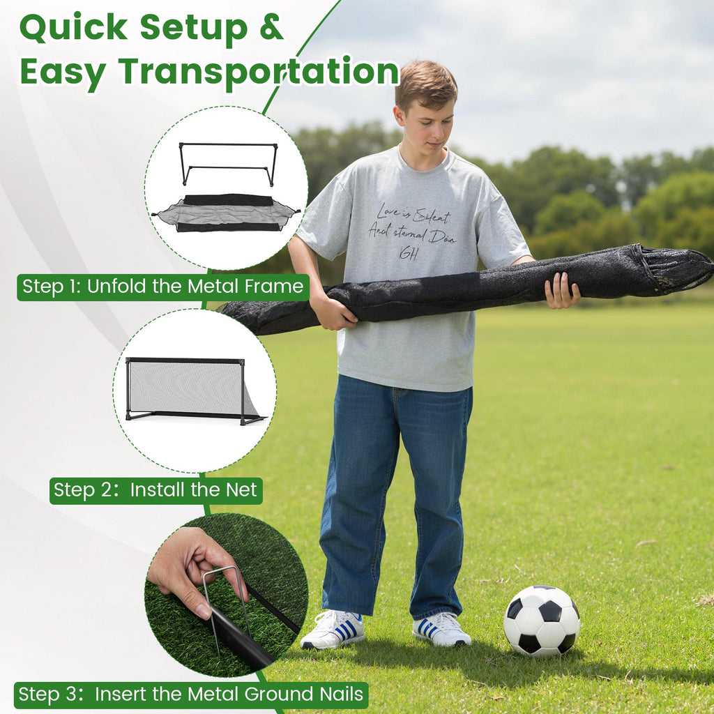 Portable POP Up Toddler Soccer Net with Metal Frame