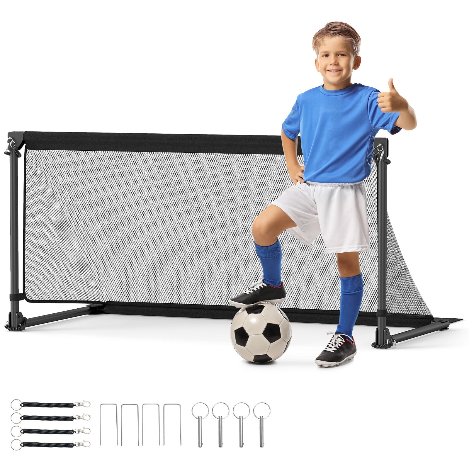Portable POP Up Toddler Soccer Net with Metal Frame