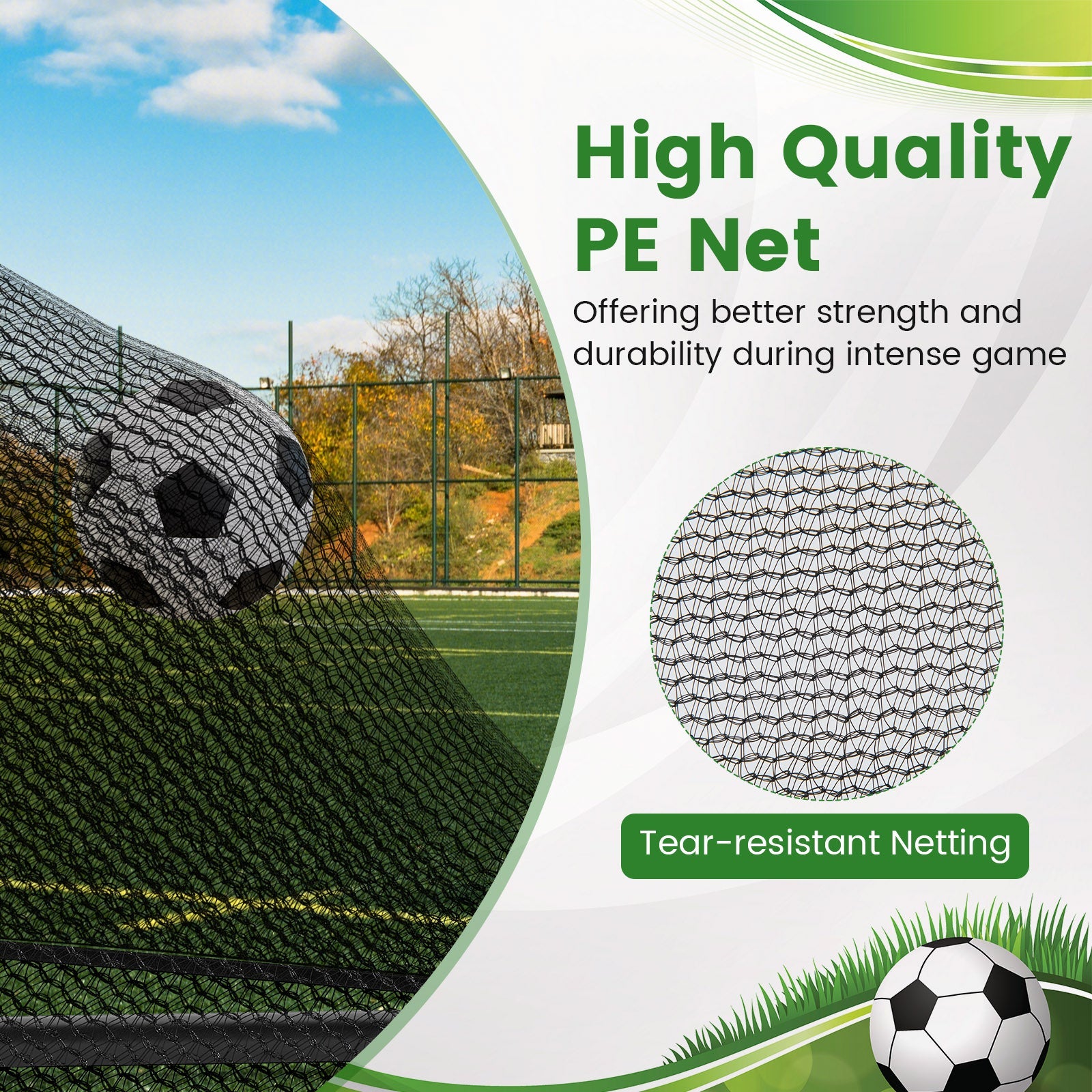Portable POP Up Toddler Soccer Net with Metal Frame