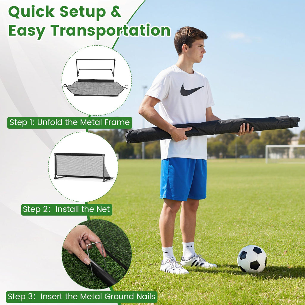 Portable POP Up Toddler Soccer Net with Metal Frame