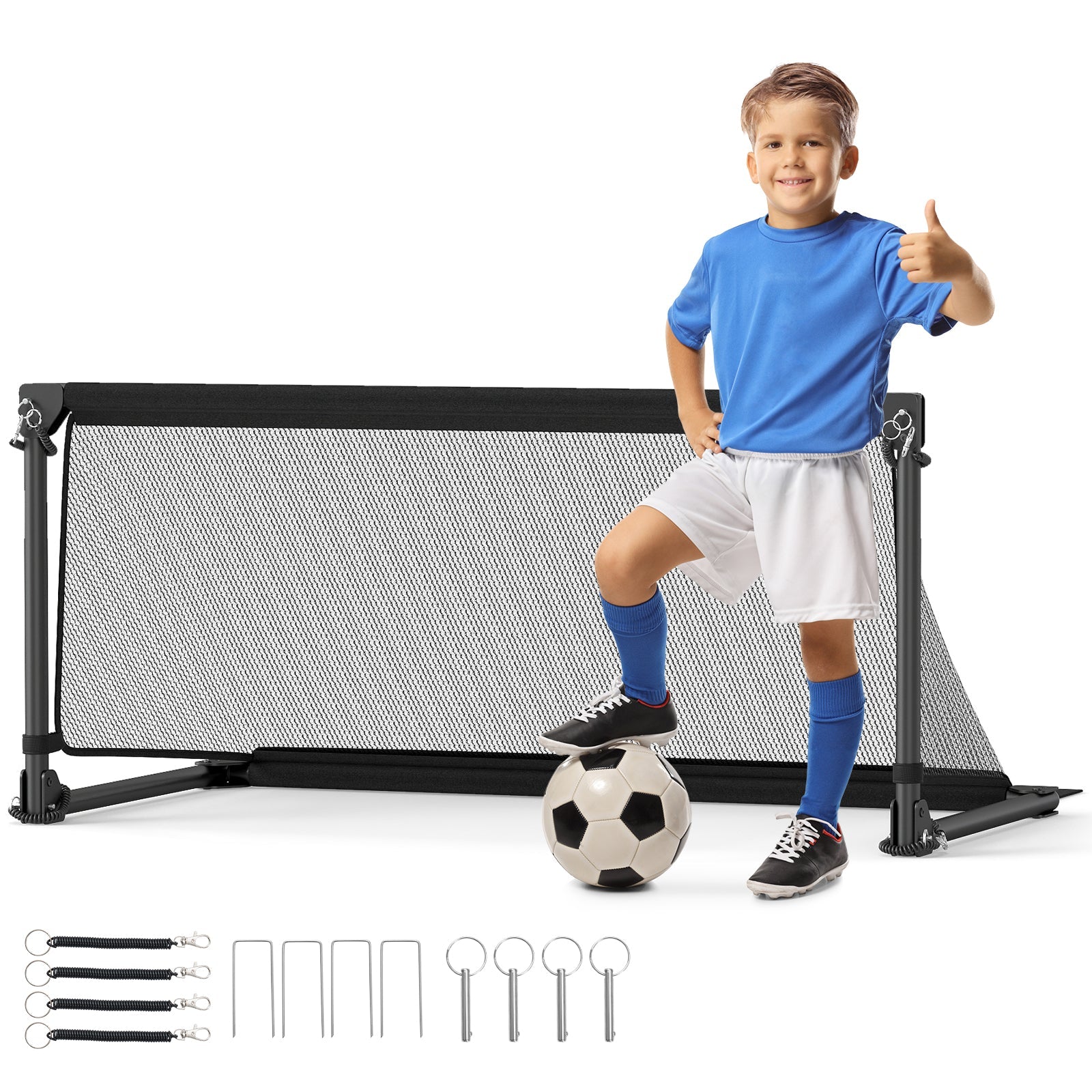 Portable POP Up Toddler Soccer Net with Metal Frame