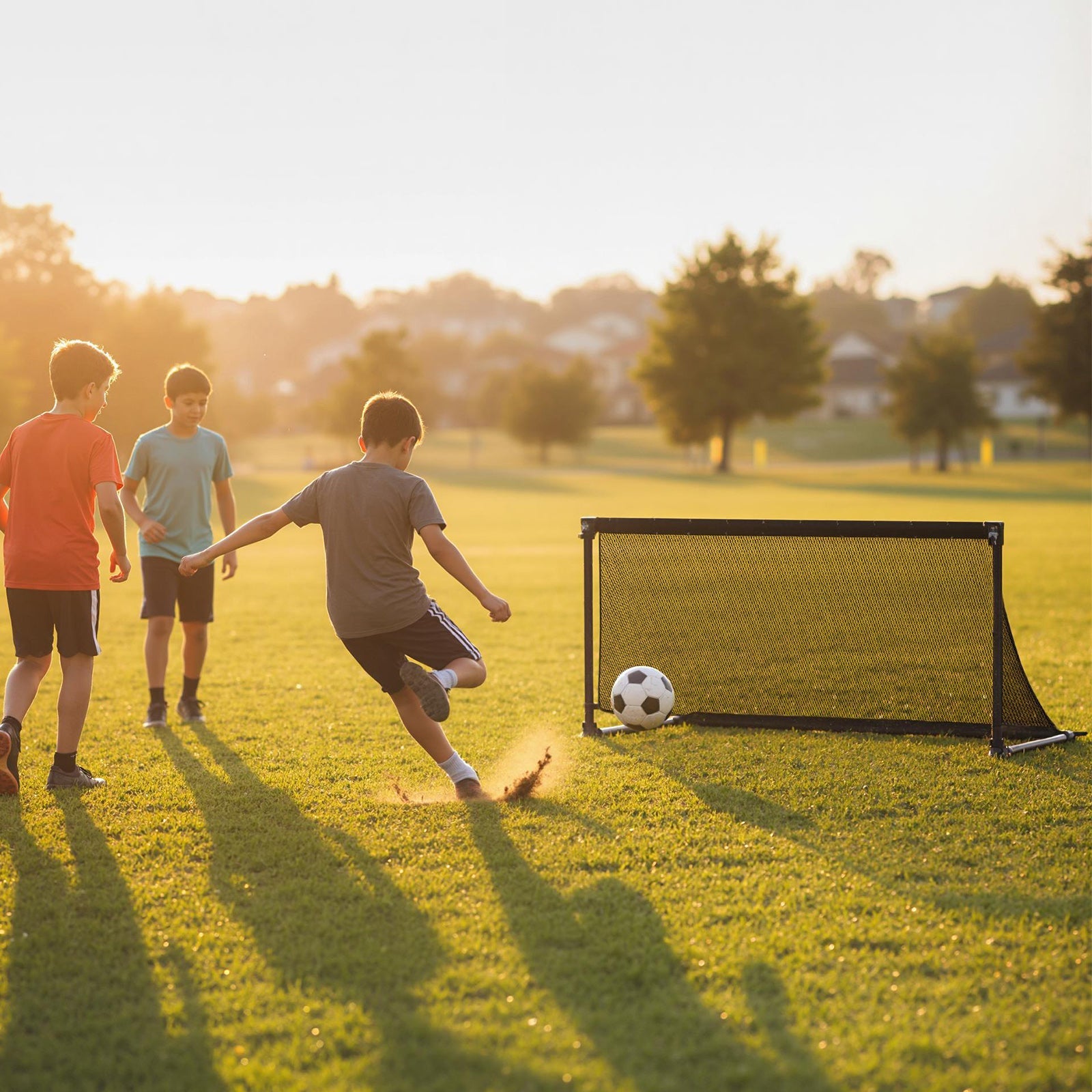 Portable POP Up Toddler Soccer Net with Metal Frame