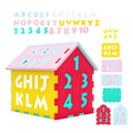 Puzzle Floor Mats with Interlocking Alphabet and Number for Kids
