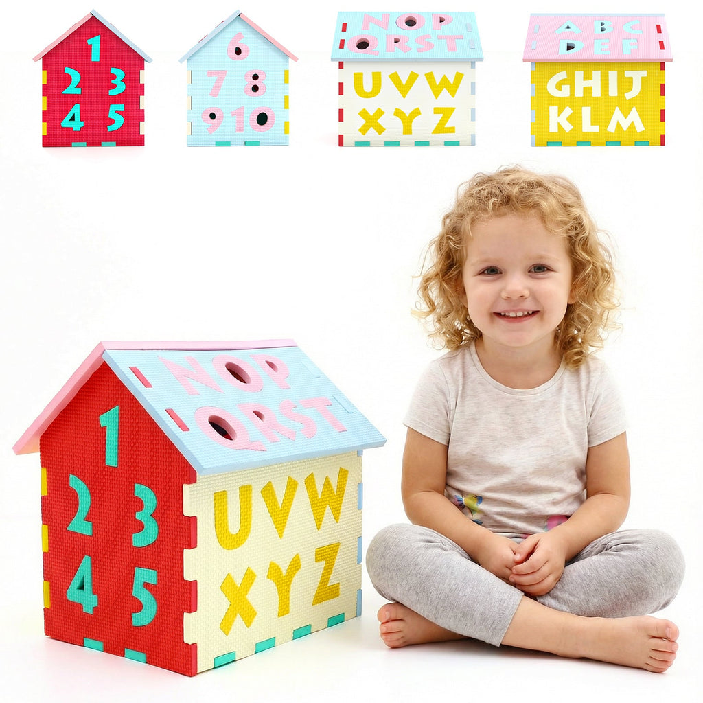 Puzzle Floor Mats with Interlocking Alphabet and Number for Kids